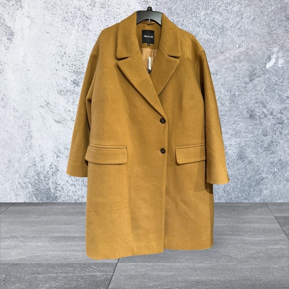 Madewell Plus size wool and Cashmere Classic Button-down Coat. NWT - Picture 2 of 6